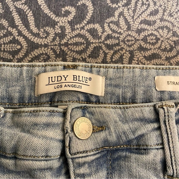 Judy Blue 15/32 High Rise Light Blue Straight Leg Jean JB 88576 Stretch - Picture 4 of 12